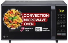 LG 28 L Convection Microwave Oven (MC2846BV, Black, Health Plus Menu, Indian Cuisine, Tandoor Se, Steam Clean & Stainless Steel Cavity)