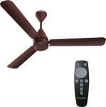 Crompton Energion Hyperjet | BLDC Technology | Remote Control with 2 Year Warranty Energy Saving 1200 mm Ceiling Fan(5 Star | Brown | Pack of 1)