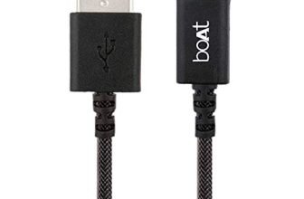 boAt Type-C A400 | Type-C to USB A 2 Mtrs Cable| 3A Fast Charging & 480mbps Data Transmission | Compatible for all Smartphones & Tablets (Black)