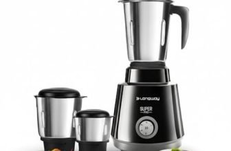 Longway Super Pro Mixer Grinder | 500 Watt Powerful Motor | 3 Jars for Grinding, Mixing, Juicing (Black & Gray, 3 Jars)