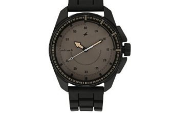 Fastrack Commando Quartz Analog Brown Dial Black Plastic Strap Watch for Guys – NT3084NP01