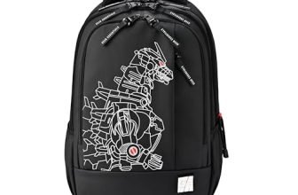 Gear Fiction 1 4 Compartment Backpack 19″/40L Large Water Resistant School Bag/Casual 4 Compartment Backpack/Daypack/Kids Bag for Boys/Girls (Black-Red)
