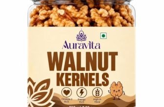 Auravita Walnut Kernels, 200g | Raw Akhrot Giri Dry Fruit | High Protein & High Dietary Fibre Nut for Daily Snacking (2 peace walnut)