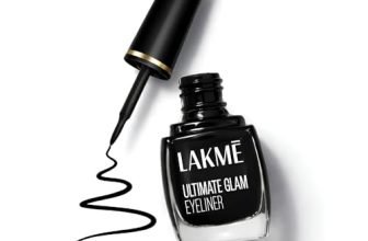 Lakme Ultimate Glam Eye Liner, Semi Matte, Quick drying, Water resistant & Smudgeproof Eye Liner, Black, 9ml
