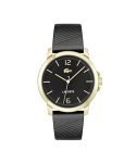 Lacoste Ottawa Qtz Basic Black Round Dial Men’s Watch|Leather Material|Multi Color Band – 2011276