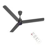 Polycab Wizzy Plus LED 1200mm BLDC Ceiling Fan with Remote |BEE 5 Star Rated, Higher Air Delivery|LED Indicator,Reverse,Boost,Sleep and Breeze Mode |3 Years Warranty (Matt Black)