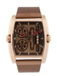 French Connection Barrel Brown Tonneau Dial Mens Analogue Watch FCM02BRM