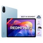 Redmi Pad 2, 11-inch (27.94 CM), LCD Display – 2.5K Sharp & Clear, 4GB RAM, 128GB ROM, Wi-Fi, Quad Speakers, Dolby Atmos, Sky Blue, AI Enabled