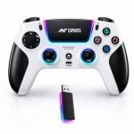 Ant Esports SUPRENOVA RGB 3-Mode Wireless Gaming Controller,1000Hz HallSense Precision Joysticks,BT,2.4GHz & Wired,Macros,Touchpad,Fast Type-C Charging, PS4, Mobile, Android TV, PC & Console Gaming