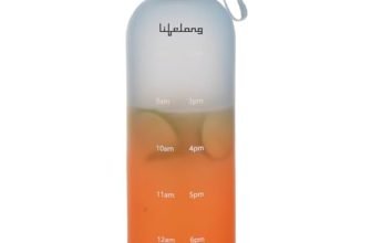 Lifelong Glass Water Bottle 1000ml | Colorful Frosted Bottles for Kitchen Fridge | BPA Free, Odour-Free Water Bottle with Secure Cap | Bottle for School, Travel, Gym Work (LLBTGL02)