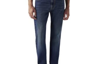 Levi’s Men’s 513 Dark Indigo Straight Fit Mid-Rise Jeans