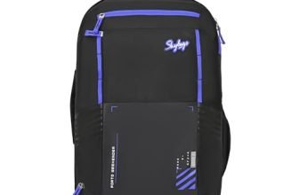 Skybags Porto Spacious 40L Weekender Backpack, 2 Compartments, Black-Blue