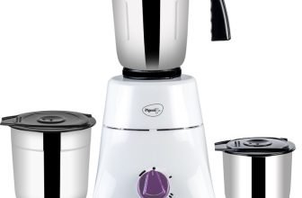 Pigeon Favourite 3 Jar 500 Watts Mixer 500 W Juicer Mixer Grinder(16086 | 3 Jars | White, Purple)