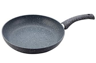 Wonderchef Granite Non-Stick Fry Pan 24cm for Kitchen, 1.8L, Non-toxic, Chemical & PFOA Free, Low-oil Cooking, Scratch-resistant, Gas Stove & Induction Friendly, Soft-Touch Handle, 2-Yr Warranty, Grey