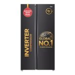 Haier 540 L 3 Star Frost Free Inverter Side by Side Refrigerator (HRS-615LB, Luxe Black, 360° Magic Cooling for Uniform Freshness, Dual Fresh Drawers for freshness, Deo Fresh Technology, 2026 Model)