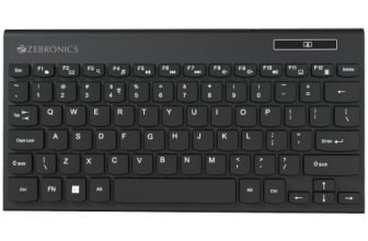 Zebronics K16 Wired Keyboard, 79-Key Layout with Integrated Multimedia Keys, 1.1m Cable Length, ₹ Rupee Key, UV Coated Keys, Spill-Proof Design, USB Interface, Slim & Compact Design