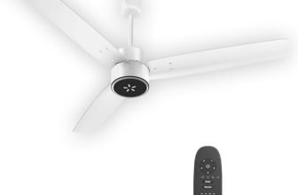Havells FAB BLDC LED Ceiling Fan 1200 mm, 5 star, LED Speed Indicator, 380 RPM, Up to 65% Savings, Reverse Rotation,4 Speed Modes, Low Wattage 30 W, Low Noise, Air Flow:235 CMM, 3 Year Warranty, White