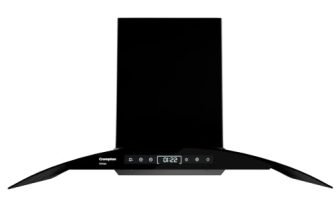 Crompton Airmax BLDC 1600m3/hr 90cm Curve Chimney| Filterless Thermal Autoclean| Built In Oil Collector| Touch+Motion Sensor Control|10Yrs Motor & 1Yrs Overall Warranty (CHD-AMC90FLE-IND)