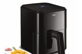Glen Digital Air Fryer 4 L, 1350 Watt, Touch Control, 80–200°C Temperature Control, Rapid Air Circulation Technology, Crisper Tray, Mesh Basket, Bake, Roast, Grill, Reheat (SA3060DIGI)
