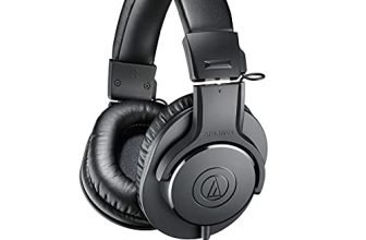 Audio-Technica ATH-M20x Professional Studio Monitor Headphones, Black
