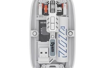 Dyazo Transparent Wireless Rechargeable Mouse | Dual Connectivity (2.4GHz + Bluetooth 5.2) | Easy Device Pairing | Noise Free Clicking | DPI Adjustment | Compatible with MacBook, Laptop & PC (White)