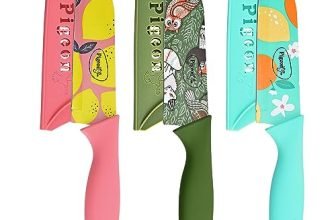 Pigeon by Stovekraft Edge Flora Stainless Steel Knife 3Pc Set (Blue, Green, Orange)