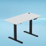 The Sleep Company – AeroPlus Electric Height Adjustable Desk | Ergonomic Work from Home Table | 4 Memory Presets | 2 Years Warranty | 1200 x 600 Thick Top | Free Installation | White & Black