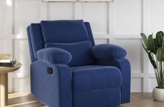 softland Fabric Manual Recliner(Finish Color – Blue, DIY(Do-It-Yourself))