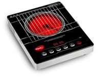 Pigeon by Stovekraft Infrared Cook & Grill 2000W Cooktop | Works with ALL Cookware (Non-Induction Too!) | Tandoor Grill Function | Touch Control | Timer | Auto Shut-Off | BIS | 2 Year Warranty | Black