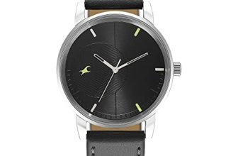 Fastrack Stunners Quartz Analog Black Dial Grey Leather Strap Watch for Guys – NS3278SL01