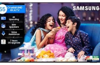 Samsung 55 inch (138cm) Crystal UHD 4K Vision AI 2026 Smart TV | 30W Speakers | 4K Upscaling | HDR10+ | 150+ Channels | 7 Years OS Upgrade | UA55UE85AHULXL