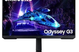 Samsung Odyssey G3 Gaming Monitor 27 Inch (68.5 cm), FHD 1920 X 1080, VA Panel, 180Hz, 1ms(MPRT), Freesync, DP, HDMI, Headphone, Height, Tilt, Pivot Adjust Stand, Bezel-Less (LS27DG302EWXXL, Black)