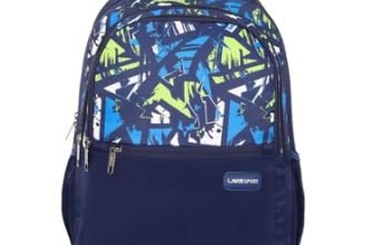 Lavie Sport Fusion 35L Navy Backpack | Fits Upto 15 Inch Laptop | Organizer & Bottle Holder |Rain Cover | Gift for Men, Women, Boys, Girls | Laptop Sleeve for School & College