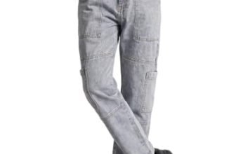 The Indian Garage Co Men Dad Fit Solid Mid-Rise Jeans Grey