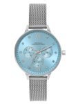 French Connection Bloom Light Blue Round Dial Womens Mult Function Watch FCN068SM