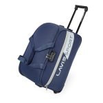 Lavie Sport Polyester Anti Theft Combi Lock Camelot Wheel Duffle Bag | Spacious Compartment | Duffle Bag | Build to Last Wheel and Trolley, Blue,29 Cm,Navy
