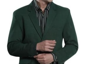 The Indian Garage Co Teal Green Slim Fit Blazer