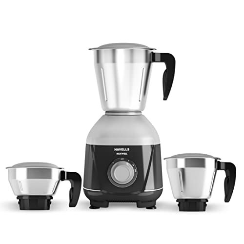 Bajaj GX1 Ninja Series 500W Mixer Grinder With 3 Jars (Stainless Steel Jars) | Superior Mixie For Kitchen | Durable Mixer Grinder | DuraCut Blades | 2 Yrs Warranty 【Blue】