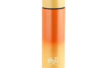 CELLO H2O Luma Stainless Steel Water Bottle For Office Use 1000ml Orange Peach | Single Wall Freezer & Fridge Safe Lightweight & Stylish Leakproof Rustproof Steel Water Bottle For School Kids & Travel