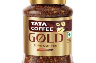 Tata Coffee Gold Original, Instant & Pure Coffee Jar, 90g/95g, Freeze-Dried, Rich & Strong, Specially Sourced Robusta And Arabica Bean
