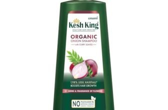 Kesh King Organic Onion Shampoo With Curry Leaves Reduces Hair Fall Upto 98%,Keeps Hairs Smooth Upto 48Hrs – 600Ml