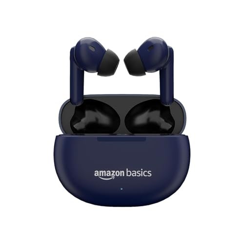 Amazon Basics in-Ear Wireless Neckband with Mic, Up to 18 Hours Play Time, Bluetooth 5.1, Voice Assistance, Noise Cancellation, IPX4 Water-Resistance, Magnetic Earbuds (Brown)