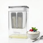 Lifelong 1.1L Stainless Steel Hung Curd Maker with 17.0 cm Length, Food Safe, BPA Free, Reusable Container for Greek Yogurt, Paneer, Cheese, and Sour Cream, White