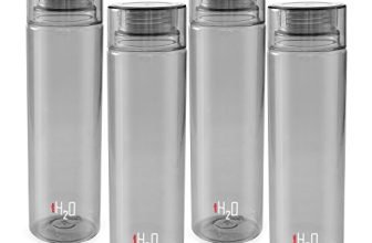Cello Plastic H2O Unbreakable Premium Edition Bottle, 1 L, Grey – Set of 4