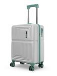Safari Roma Hard Luggage Trolley Bag with 8 Wheels Cabin Size Carry on Suitcase – Fog Grey