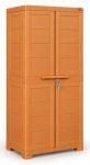 Cello Novelty Big Bookshelf, Sandalwood Brown | 2 Dustproof Doors | Space Saving Cupboard | Plastic Book Shelf | Multipurpose Book Shelf for Home, Office | Book Organizer for Library