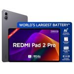 Redmi Pad 2 Pro, 12.1-inch (30.73 CM), LCD Display – 2.5K Sharp & Clear, 8GB RAM, 128GB ROM, Wi-Fi, Quad Speakers, Dolby Atmos, Graphite Grey, AI Enabled
