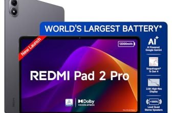 Redmi Pad 2 Pro, 12.1-inch (30.73 CM), LCD Display – 2.5K Sharp & Clear, 8GB RAM, 128GB ROM, Wi-Fi, Quad Speakers, Dolby Atmos, Graphite Grey, AI Enabled