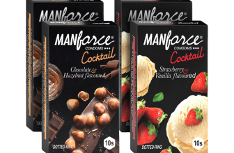 MANFORCE Cocktail Combo Pack (Hazelnut & Chocolate and Strawberry & Vanilla) Condom(Set of 4, 40 Sheets)