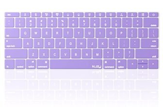 Kuzy R7 12-inch Keyboard Silicone Cover Skin for MacBook (Purple)